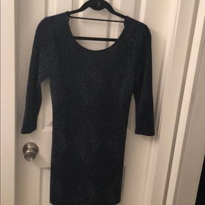 Navy blue and silver shimmery dress